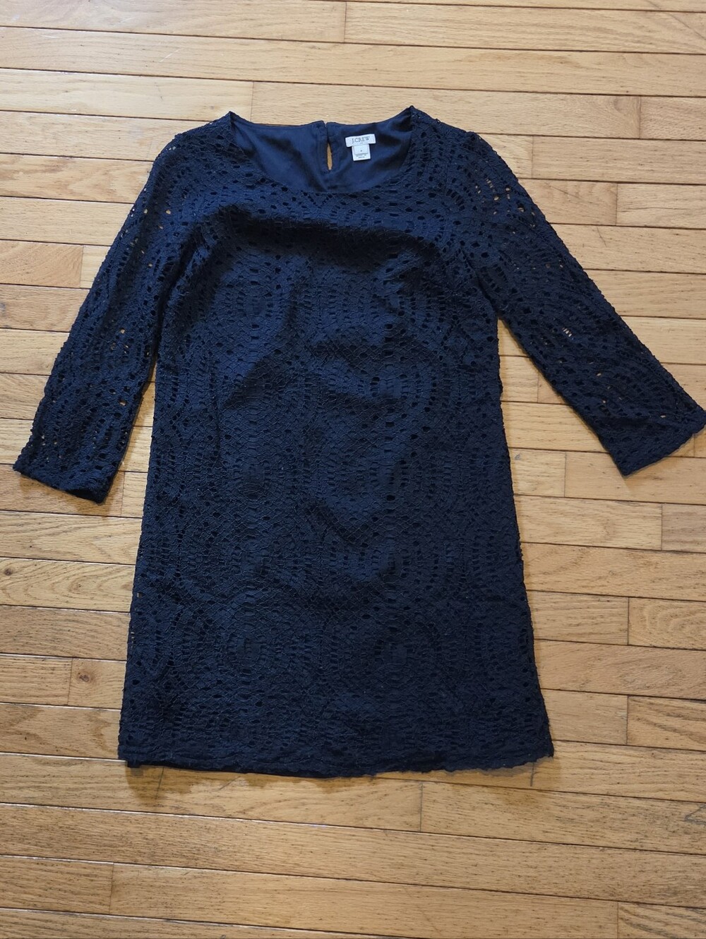 JCrew Size 4 Classic Navy Crochet Shift Dress - Women